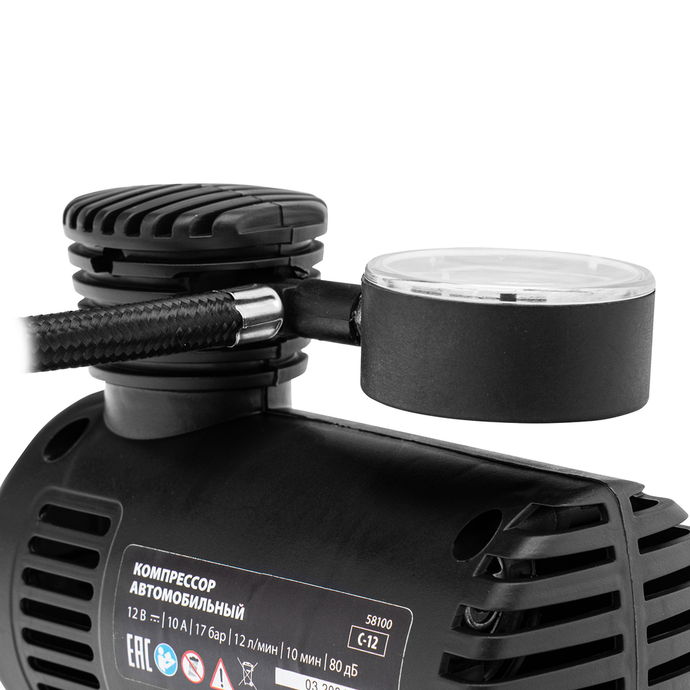 Компрессор автомобильный С-12, 12 В, 17 атм., 12 л/мин// MTX