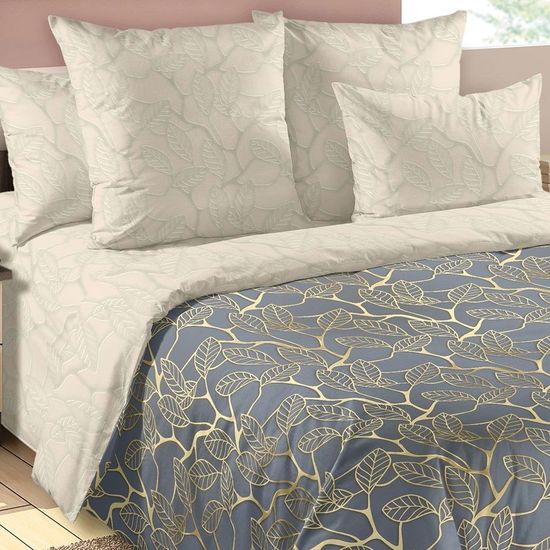 Евро комплект постельного белья Золотой день перкаль