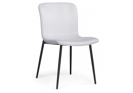 Стул на металлокаркасе Woodville Игон серый, черный муар, ножки черные