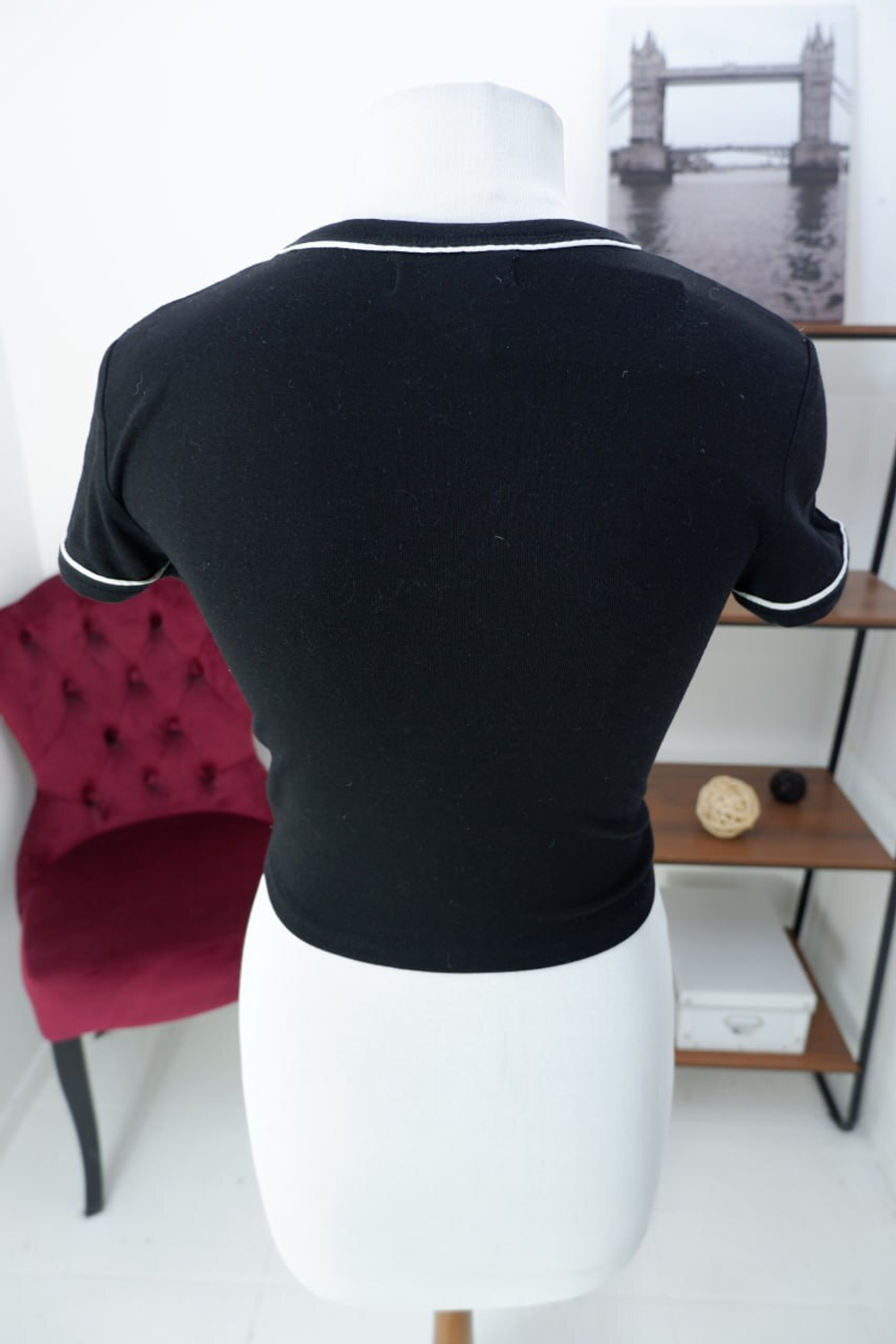 Футболка Bershka из хлопка с принтом 38 размер