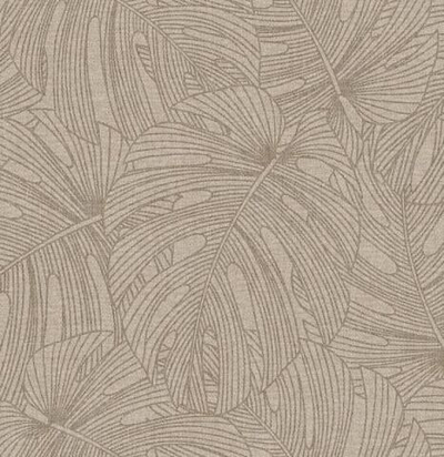 обои бежевые с листвой 80093