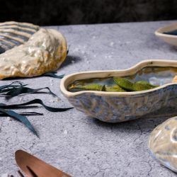 Блюдо для подачи 22,7*6,5 см h7,5/4,2 см 195 мл Groundnut Northern Blue Frutti di Mare P.L. [1]