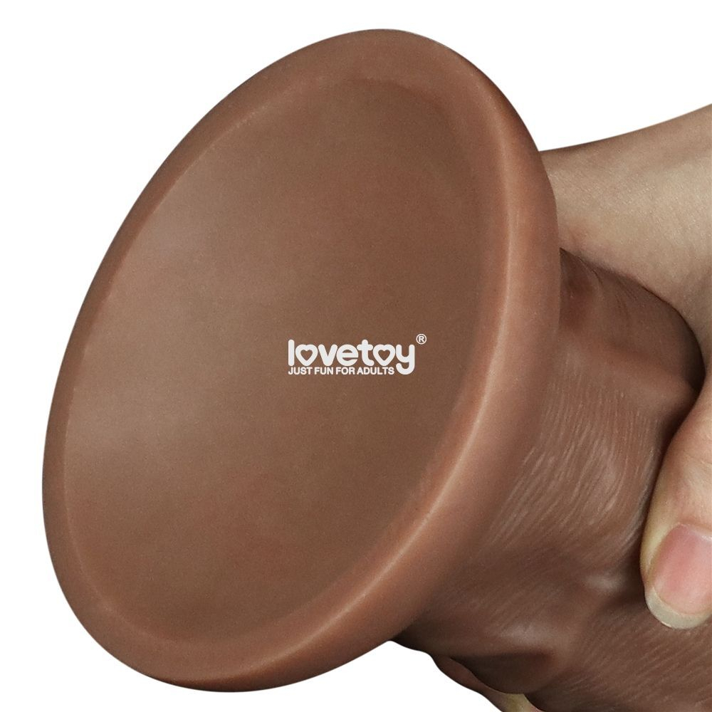 Коричневый фаллоимитатор Cubby dildo - 26,6 см. (Цвет: коричневый)