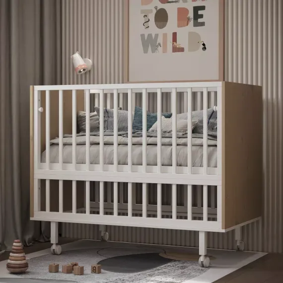 Детская кроватка на маятнике Incanto Cambridge Белый/дуб