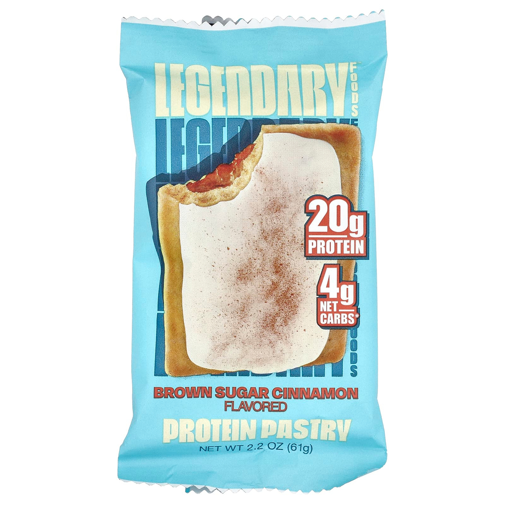 Legendary Foods, протеиновое пирожное, с коричневым сахаром и корицей, 10 шт. по 61 г (2,2 унции)