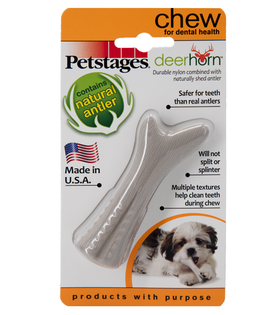 Petstages Игрушка для собак Deerhorn, с оленьими рогами 9см очень маленькая