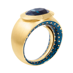 Кольцо с Топазом, Эмаль, R0178-52/7