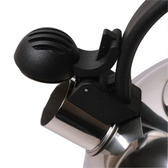 Чайник 2,5 л. из нержавеющей стали со свистком Kamille KM 0679 и черной бакелитовой ручкой