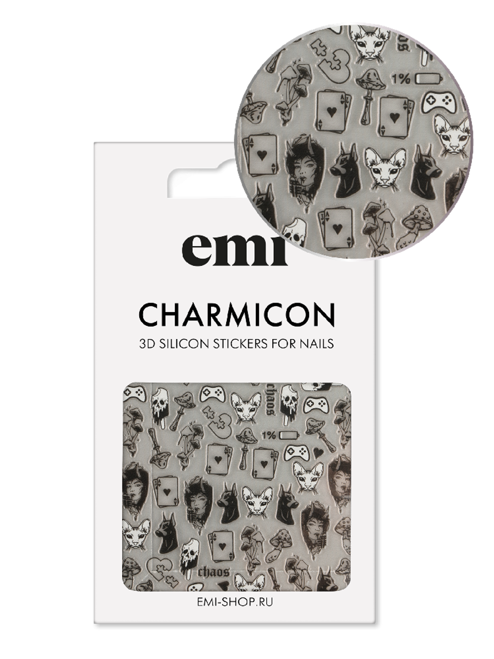 Charmicon 3D Silicone Stickers №220 Хаос