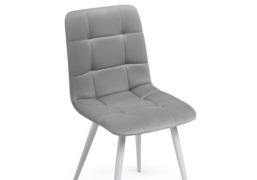 Стул на металлокаркасе Чилли К светло-серый / белый