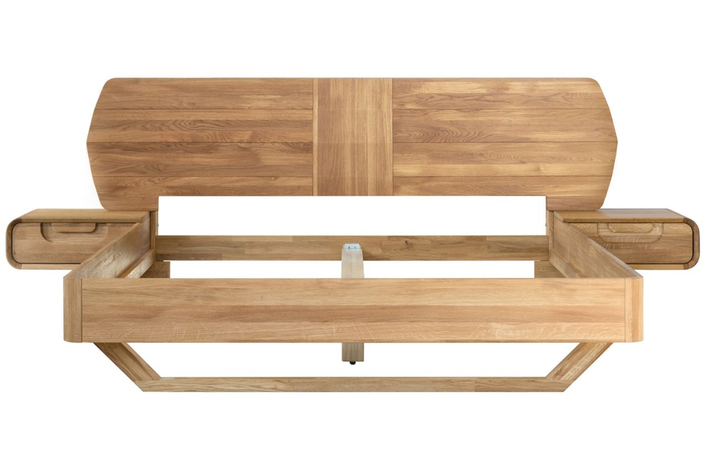 Кровать из массива дуба с тумбами Deo