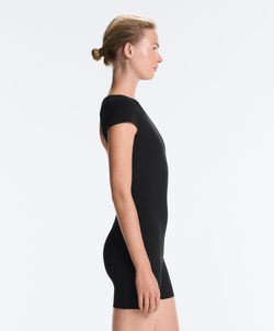 Oysho Короткий комбинезон Comfortlux с открытой спинкой, черный