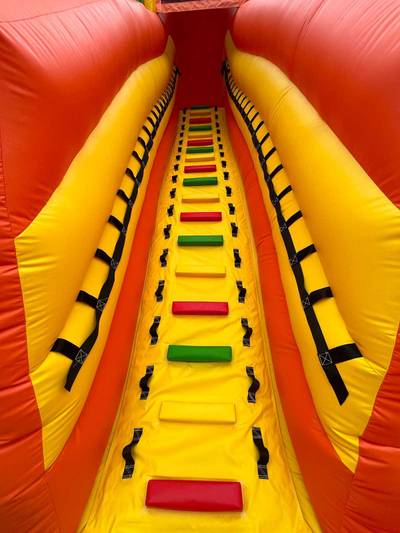 Коммерческий надувной батут «Сафари-Тигр» 10*9*8м, с двумя горками