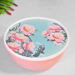 Миска 3,2л с крышкой "Latina. Сад пионов" (розовый)