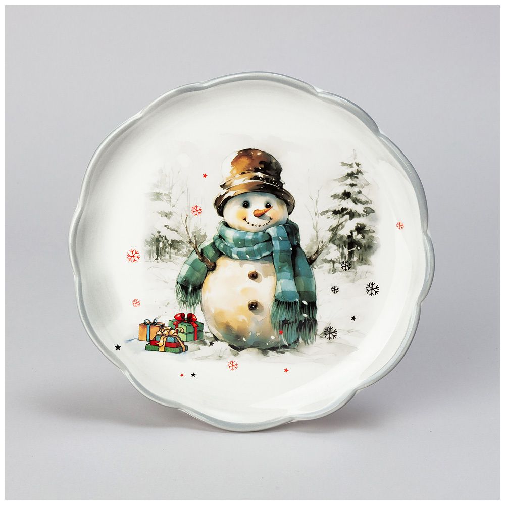 ТАРЕЛКА ЗАКУСОЧНАЯ AGNESS "С НОВЫМ ГОДОМ!" 20,3*2 СМ (КОР=16ШТ.)