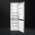 Двухкамерный стальной холодильник Smeg FC18EN4AX открытый
