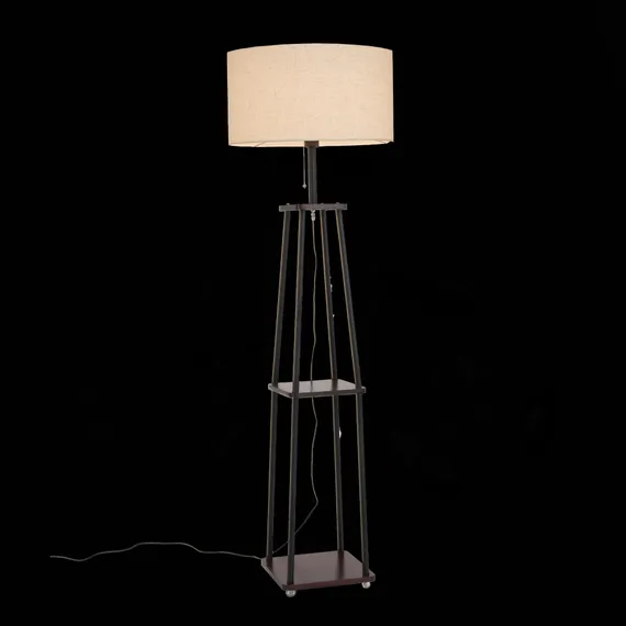 SLE302.405.01 Торшер ST-Luce Черный, Коричневый/Бежевый E27 1*40W (из 2-х коробок) MENOLA