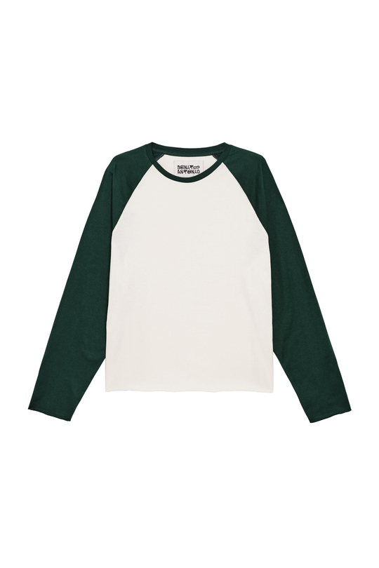 ZARA X BENITO ANTONIO ФУТБОЛКА В СТИЛЕ КОЛОР-БЛОК, ЗЕЛЕНЫЙ