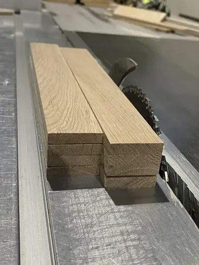 шпон (ламель) дуб 7х60х500 мм. Заготовка для творчества, хобби, поделок, мебели.