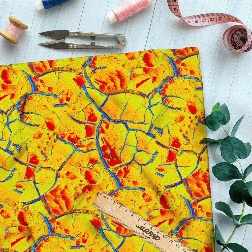 Ткань барби потрескавшаяся горячая земля