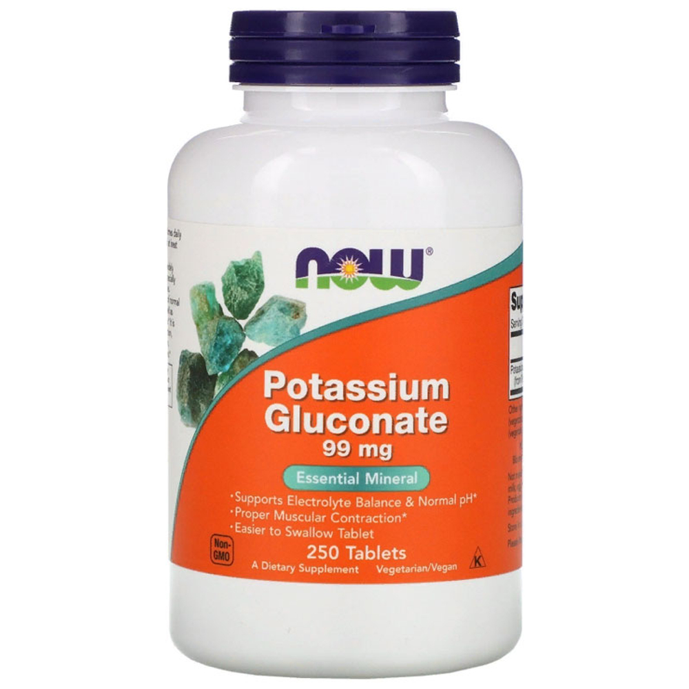 NOW Potassium Gluconate 99 мг. (250 табл.)
