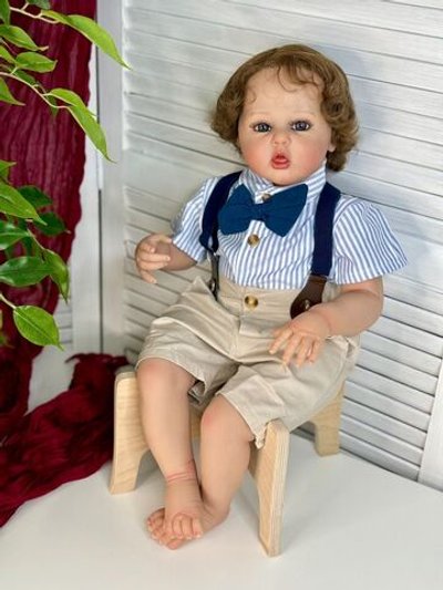 Кукла Реборн мягконабивная 60см в пакете (FA-422)