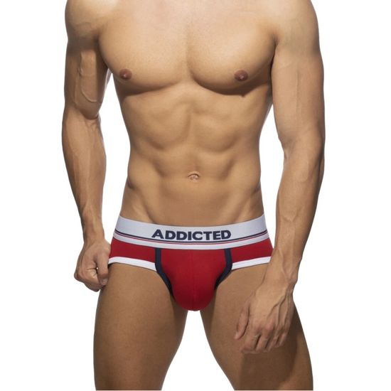 Мужские трусы брифы красные Addicted AD2079-8