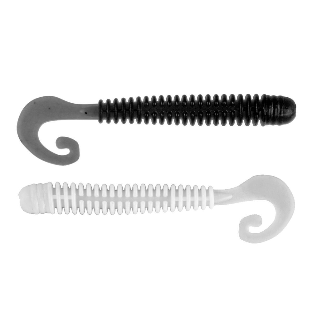 Твистер несъедоб. Credo Long Body 2,95"/7,5 см Black & White 100шт. (HS-9-023-N) Helios