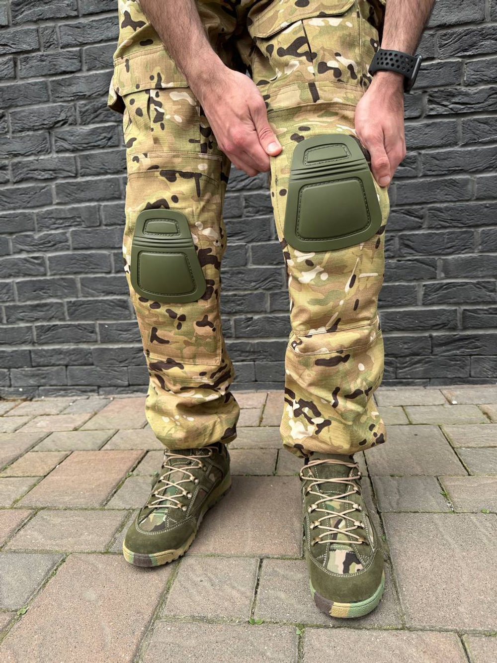 Тактический костюм горка с наколенниками и налокотниками лайт мультикам