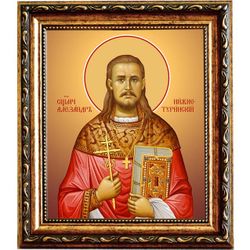 Александр (Адрианов) Нижнетуринский священномученик, пресвитер. Икона на холсте.