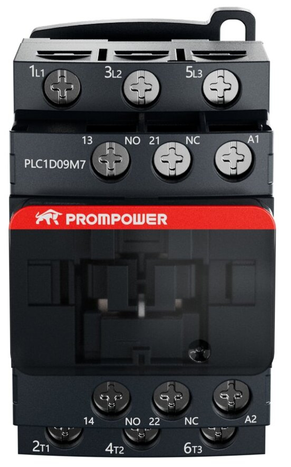 Контактор Prompower PLC1D09M7 серии Pulse, ток 9А, 3 полюса, доп контакт 1НО+1НЗ, катушка 230AC