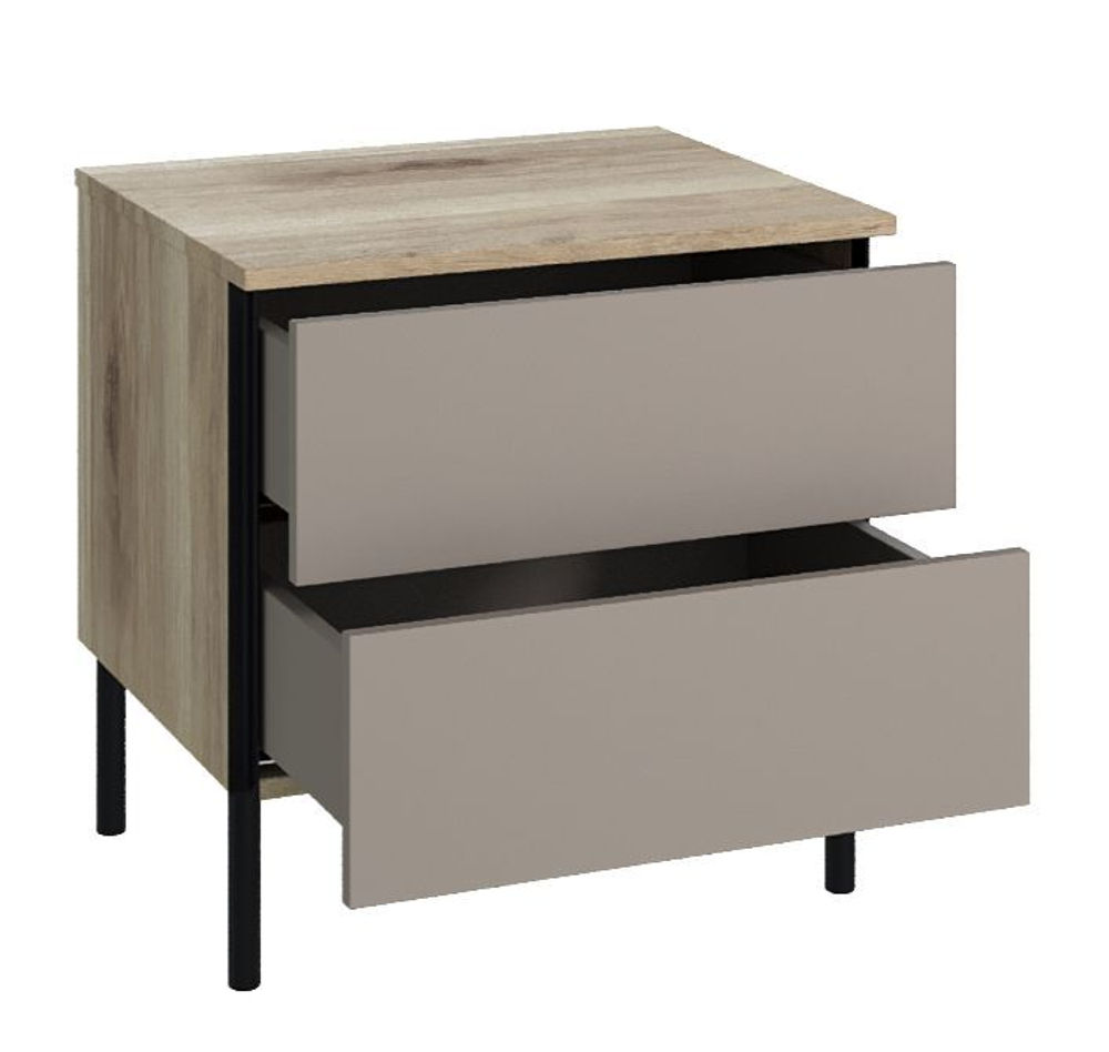 Тумба прикроватная с 2 ящиками Сиэтл, бежевый