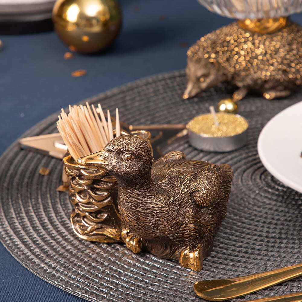 Держатель для зубочисток Уточка Ханни Бронза