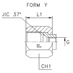 Соединение для манометра BSP 1/4" D18-20 JIC 1.1/16"