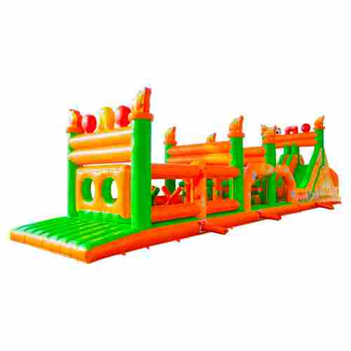 Коммерческая надувная полоса препятствий «Огненный рубеж», 15×3×4 м