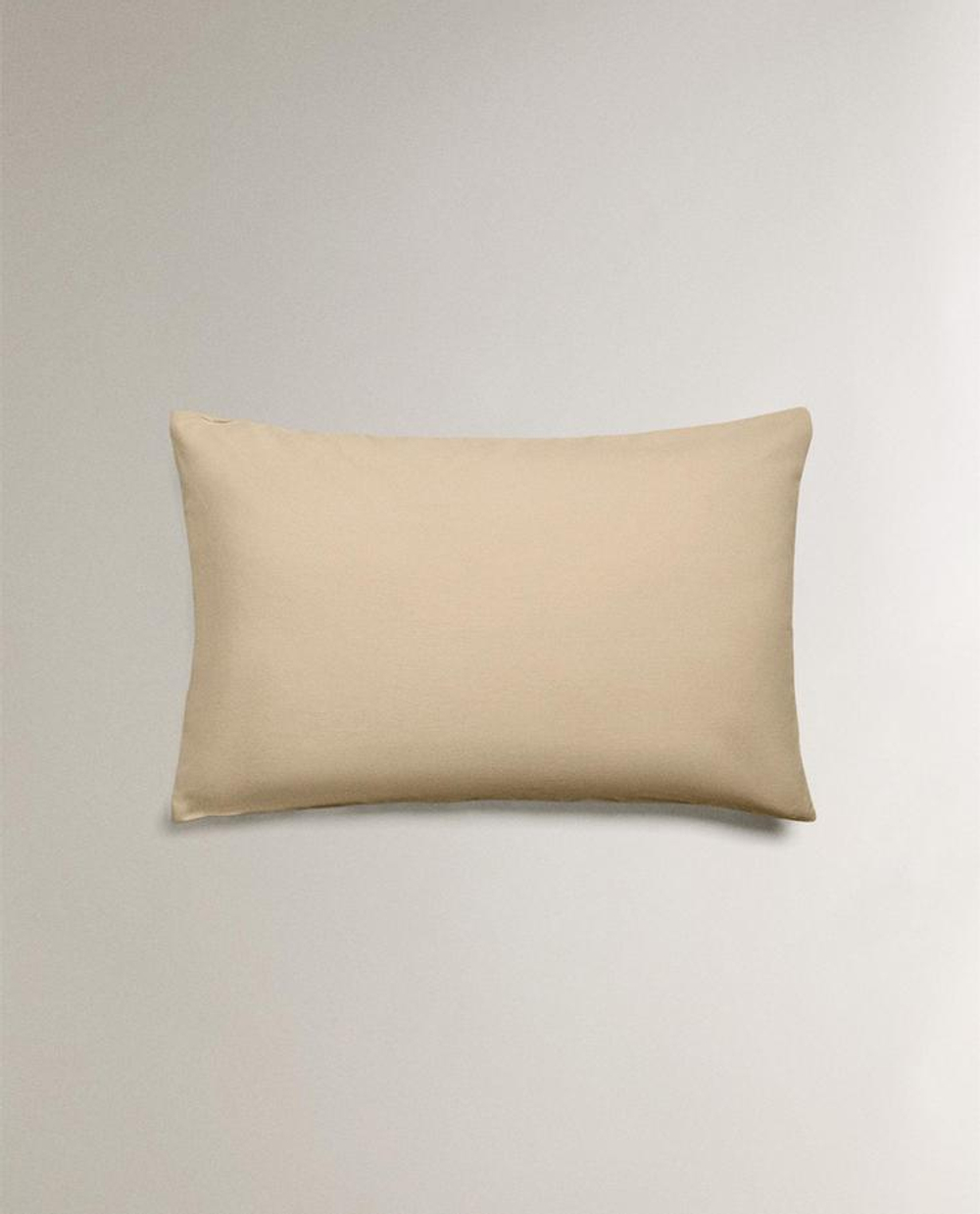 ZARA HOME ХЛОПКОВАЯ НАВОЛОЧКА ИЗ РЕЛЬЕФНОЙ ТКАНИ, БЕЖЕВЫЙ
