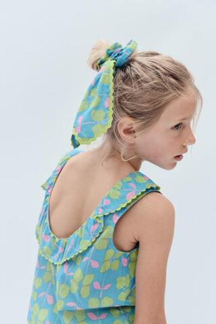 ZARA РЕЗИНКА ДЛЯ ВОЛОС С ЦВЕТОЧНЫМ БАНТОМ - LIMITED EDITION, С ПРИНТОМ