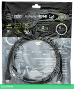 Кабель Cactus HDMI (m)/HDMI (m) 2 м черный (CS-HDMI.1.4-2)