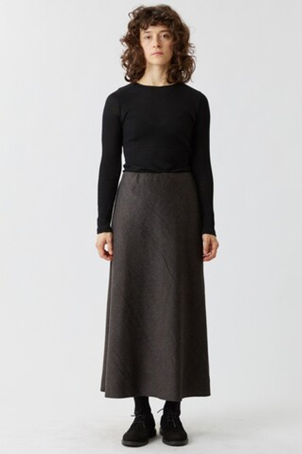 Юбка макси из шерсти в клетку