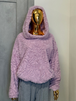 Худи /эко мех / лиловый