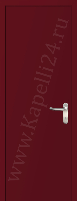 Дверь влагостойкая пластиковая KAPELLI multicolor ДГ RAL 3032 Перламутрово-рубиновый + коробка