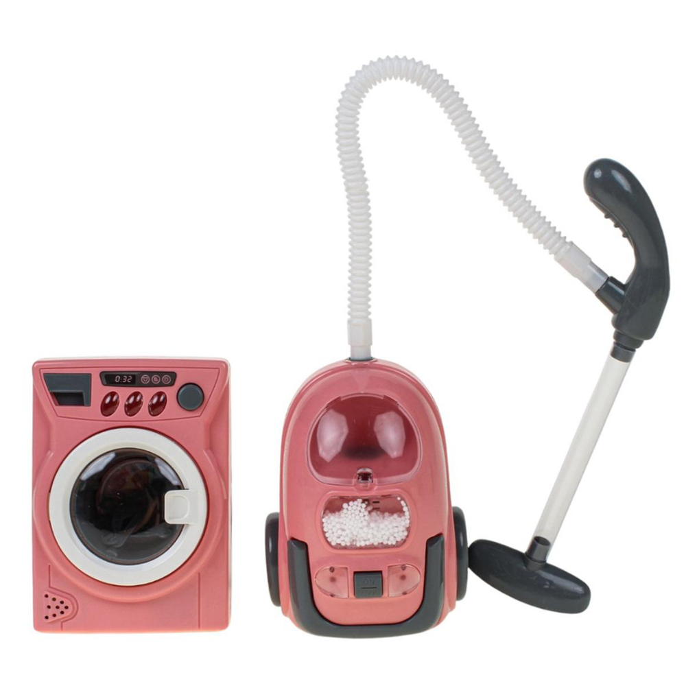 Набор Стиральная машина, пылесос, с аксесс. свет/звук, коробка LS8284C