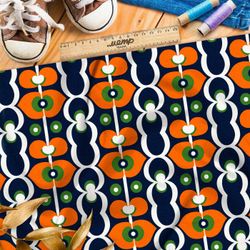 Ткань премиум сатин фантазийный коллаж