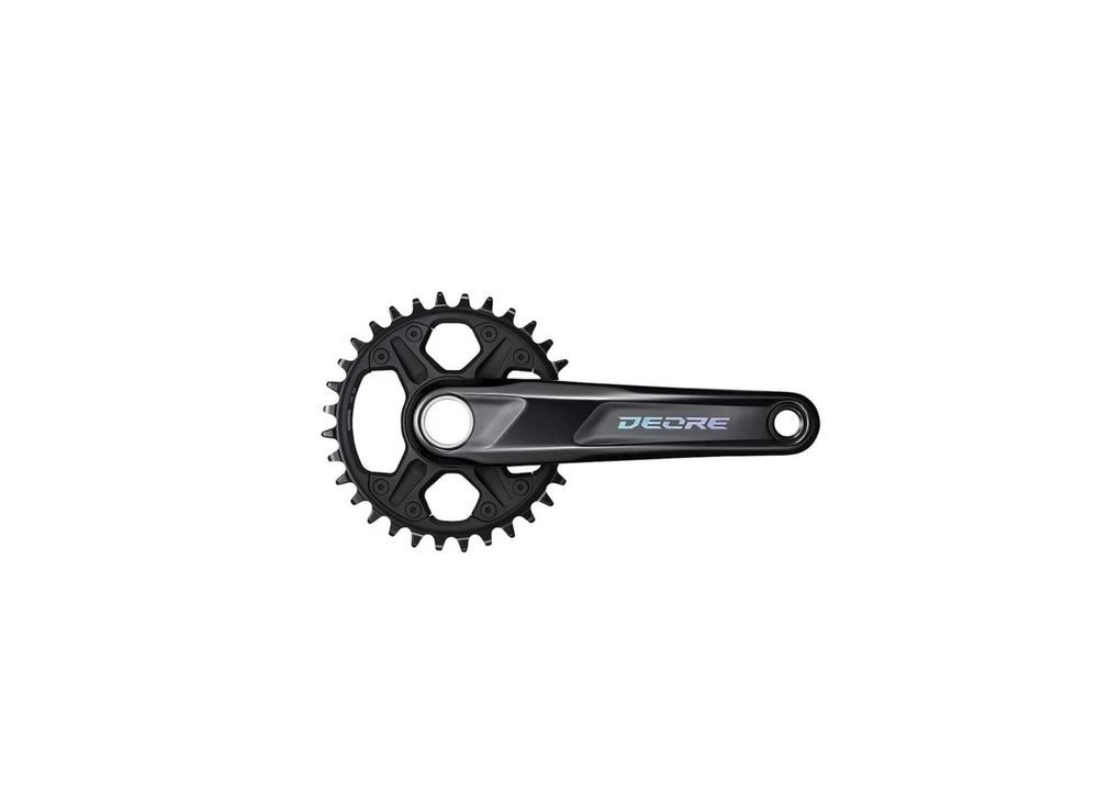 Система Shimano Deore, FC-M6120, 30T, 1x12 скоростей, 175мм, интегрированный вал, черная