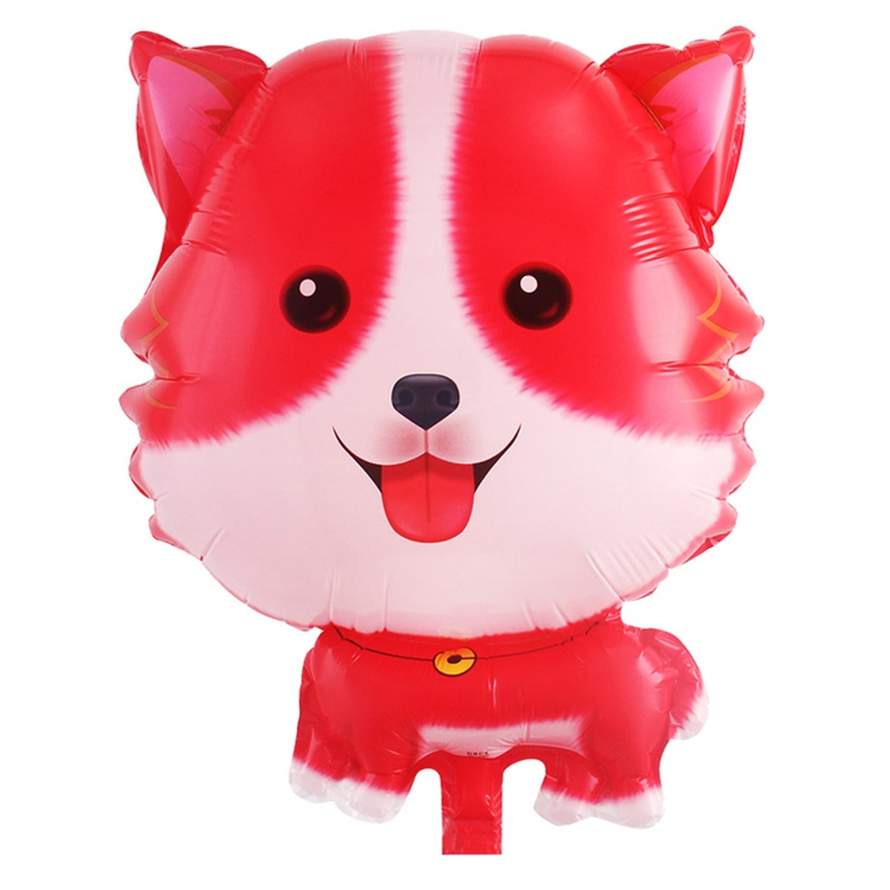 Шар Фольгированный Собака Корги красная (Красный)