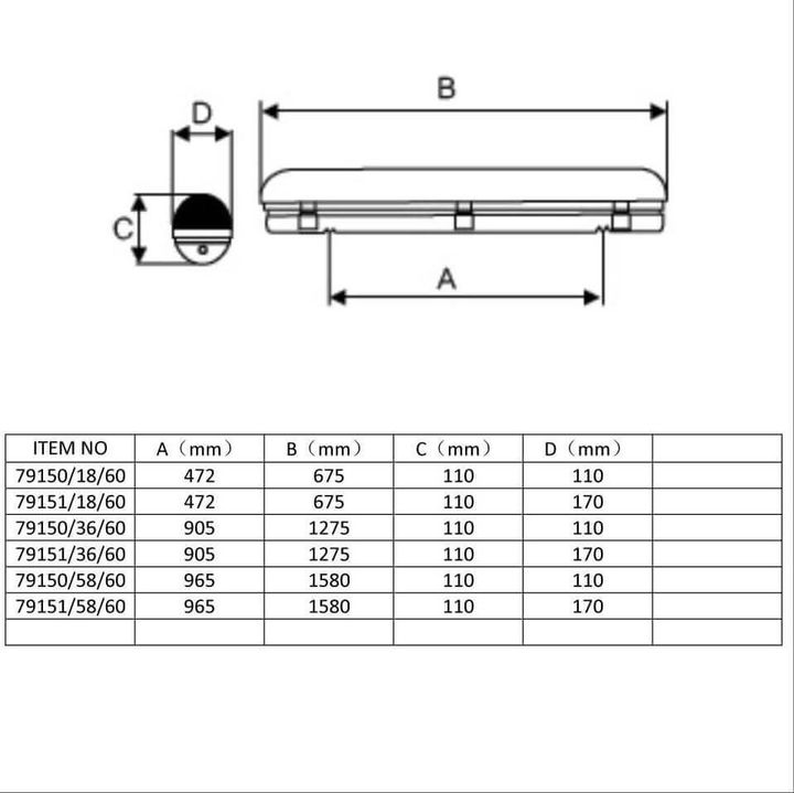 Потолочный светильник Lucide Linea Aqua 79150/58/60