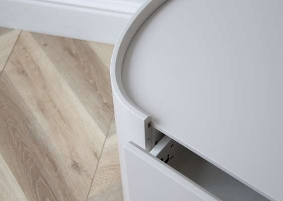 Тумба прикроватная Lagom 2 ящика ширина 60 см (дымка)