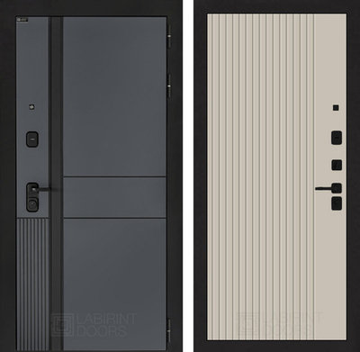 Входная дверь Лабиринт ЭВОЛАБ - 29 Капучино