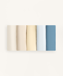 OYSHO Набор из 5 бесшовных трусов-хипстеров, бледно-голубой