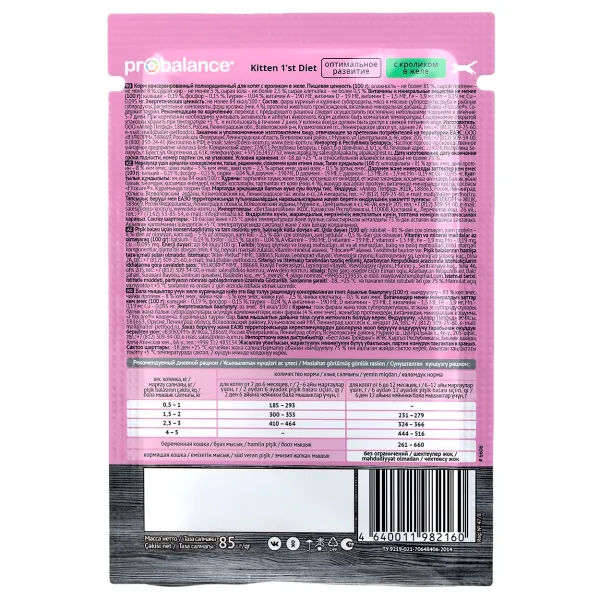 Пауч ProBalance Kitten 1`st Diet для котят с кроликом